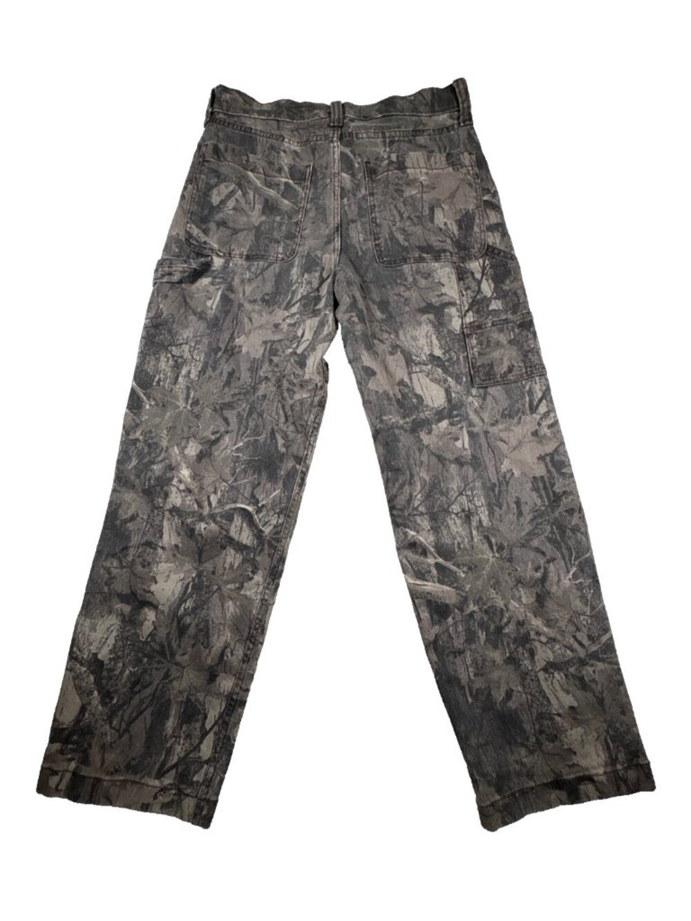 Hollister Carpenter Work Pants Mens 29x30 Multi Tree Leaf Camouflage Loose Fit